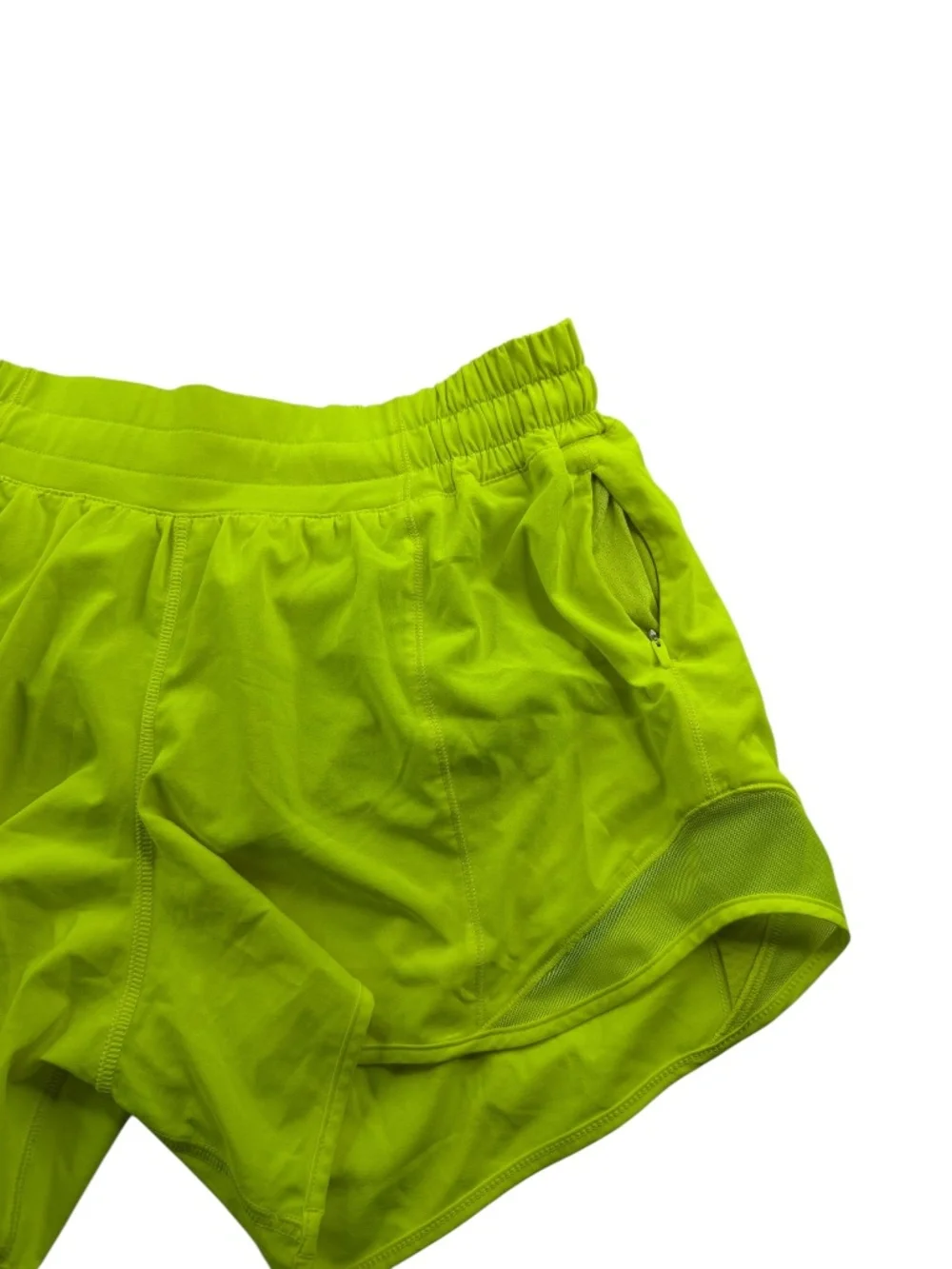 Lululemon Hotty Hot Short II Long 4” Run Shorts Lime Pop